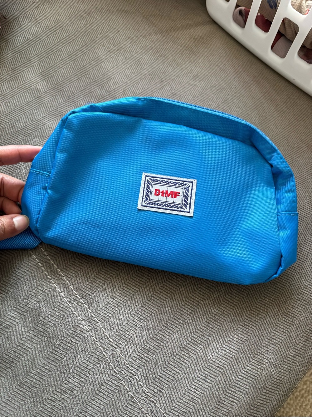 Bright Blue DTMF Logo Fanny Pack from Bad Bunny Concert, New.